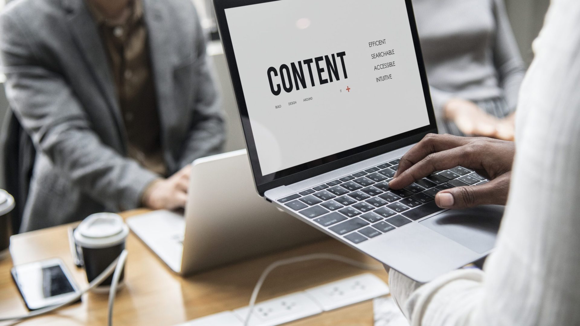 Content concept on a laptop screen Content concept on a laptop screen